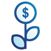 Money growth icon